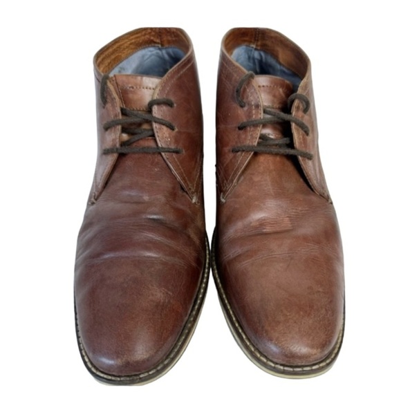 Alfani Jason Brown Leather Chukka Boots Sz 10 Business Everyday Corporate main image 8